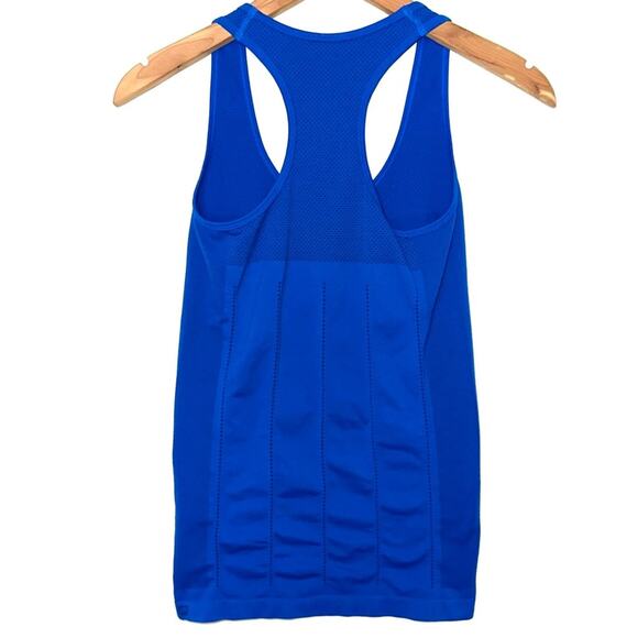 Fabletics Delta Cobalt Blue Scoop Neck Seamless Tank Top Size Small - Picture 5 of 11